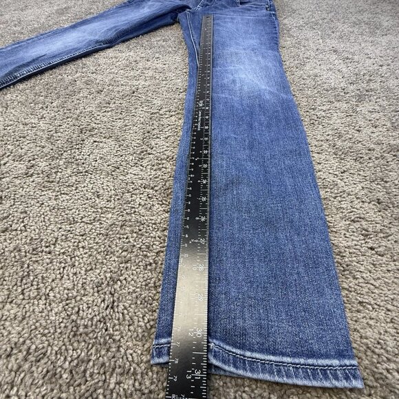 Silver boyfriend style blue slim-fit mid-rise comfortable stretch jeans - Picture 9 of 12